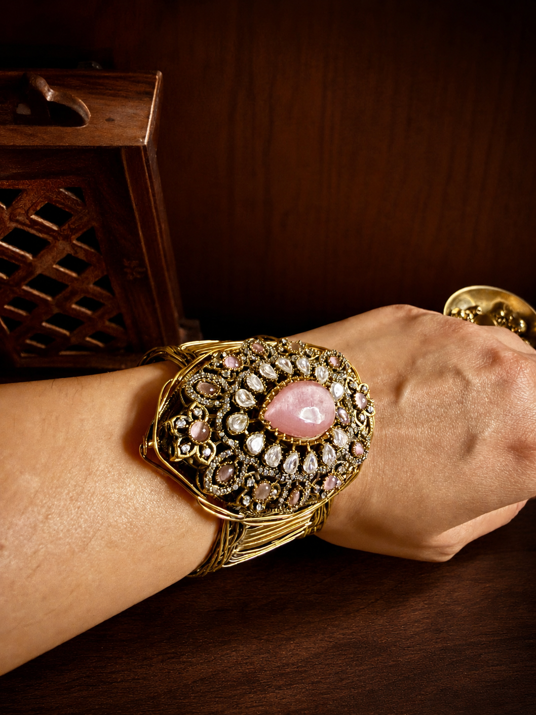Roshanara Blush Statement Cuff