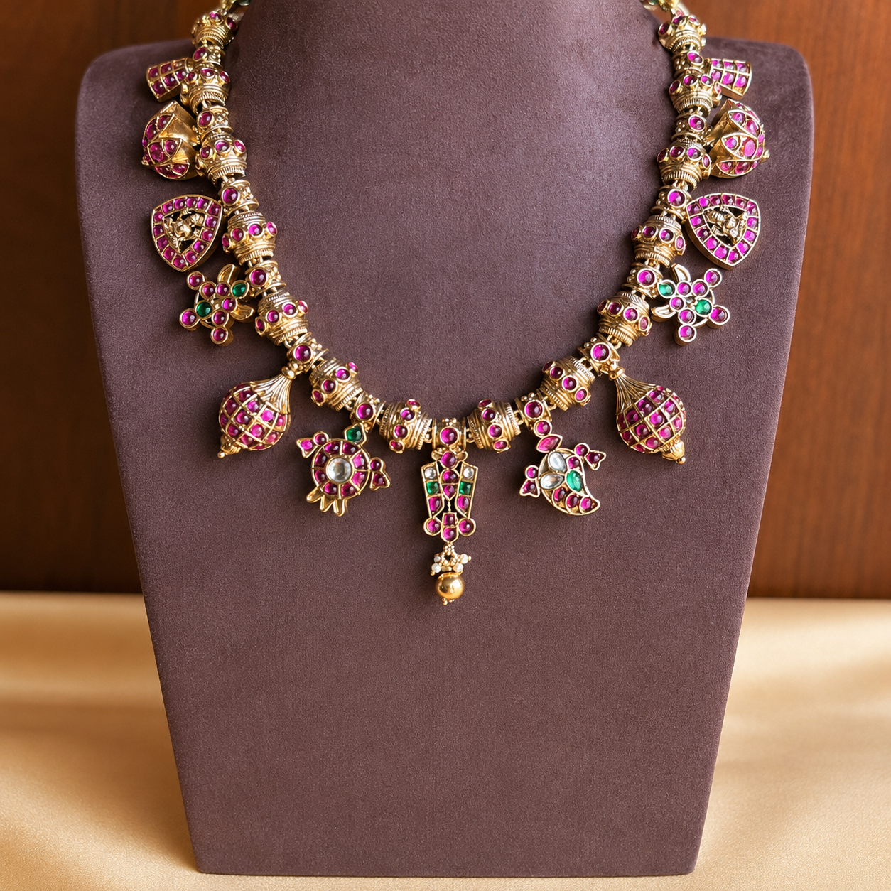 Vaikunta Vaibhavam – Original Jadau Kundan Necklace & Earring Set.