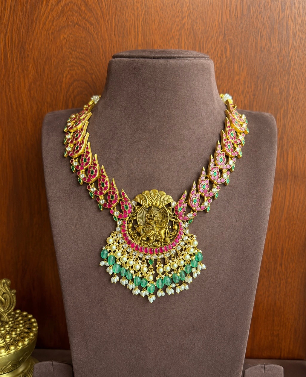 Krishna Kili Kantika - Statement Jadau kundan Necklace