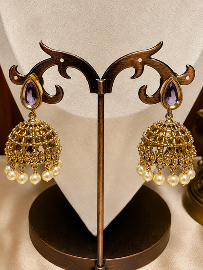Amethy Teardrop Necklace Set