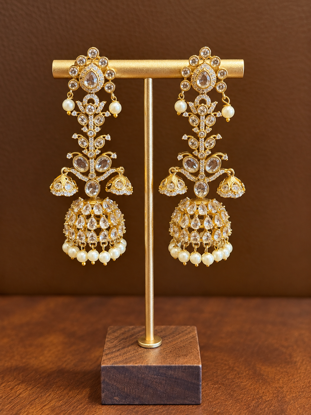 Vallari Moissanite Jhumka Earrings