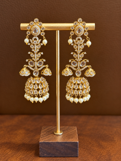 Vallari Moissanite Jhumka Earrings