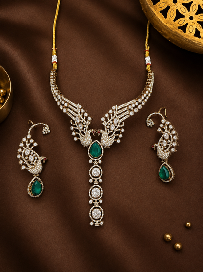 Samrajika – Peacock Heritage Necklace Set