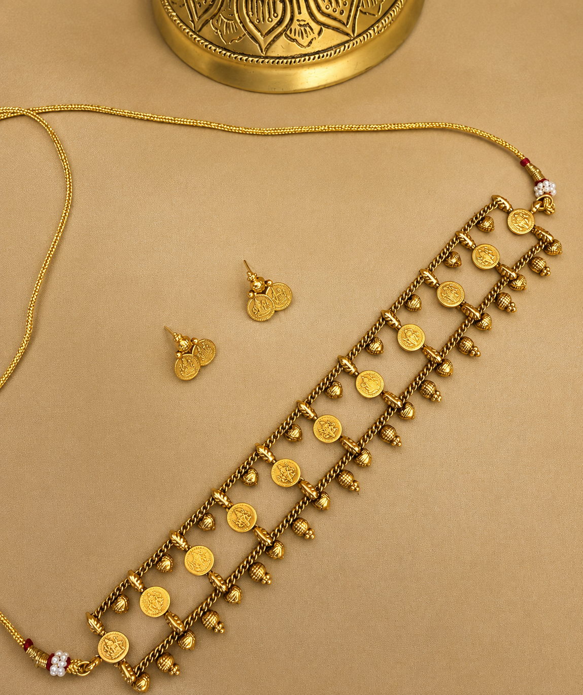 Shree Kashika – Lakshmi Coin Temple Choker Set.