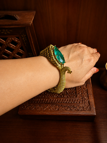 Imperial Mayurika Emerald Baguette Statement Cuff ✨
