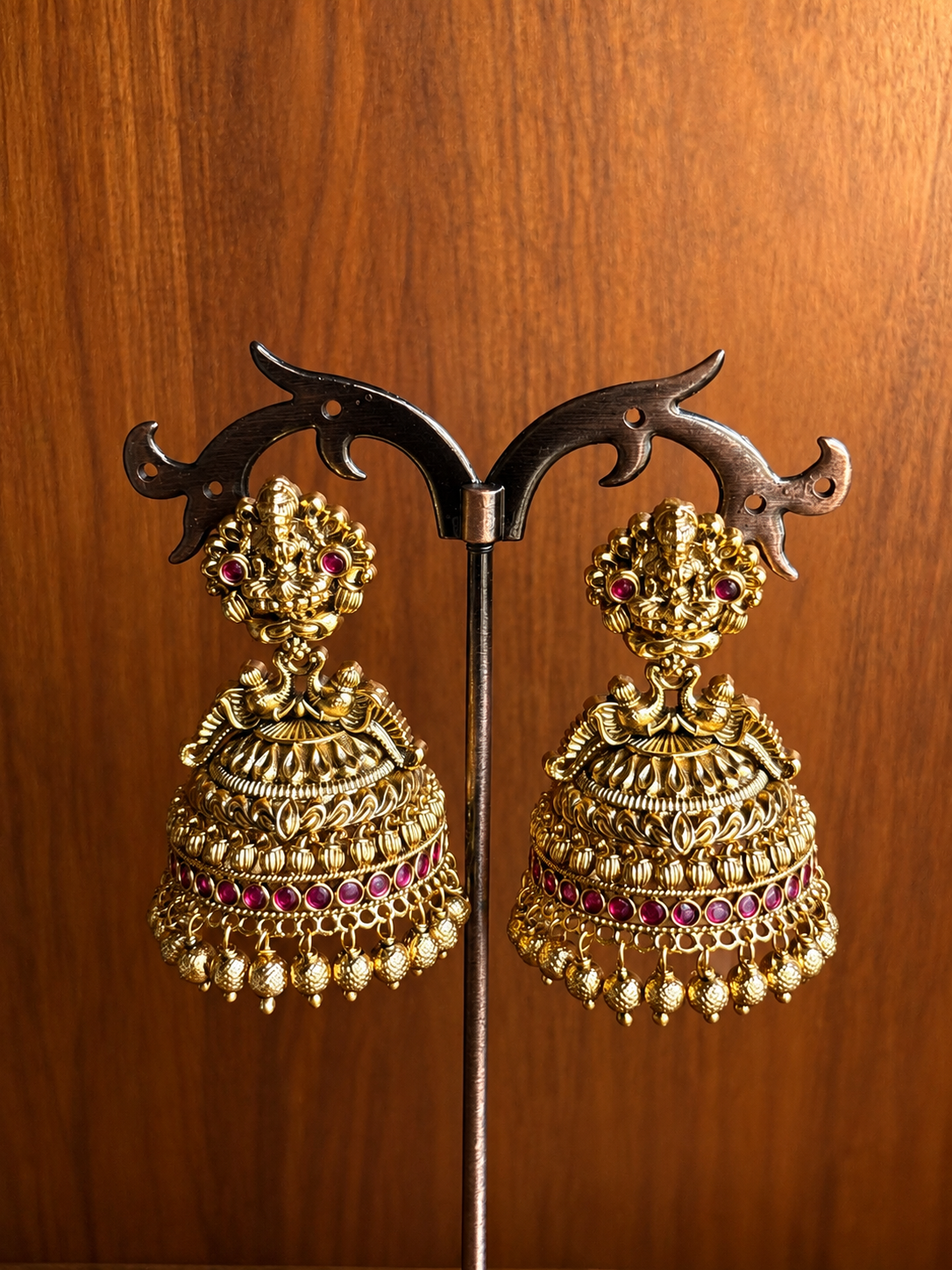 Lakshmi Pakshi – Original Jadau Antique Temple Jhumka.