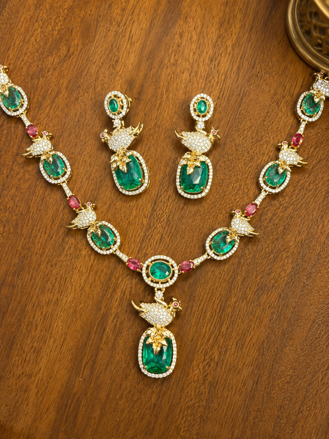 Shukarangi – Multicolour Heritage Parrot Necklace Set.