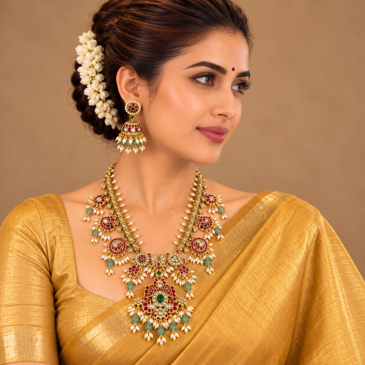 Vaikuntha Manjari – Original Jadau Kundan Gutta Pusalu Set