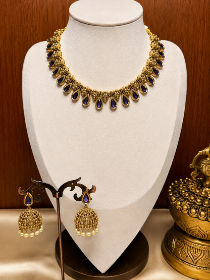 Amethy Teardrop Necklace Set
