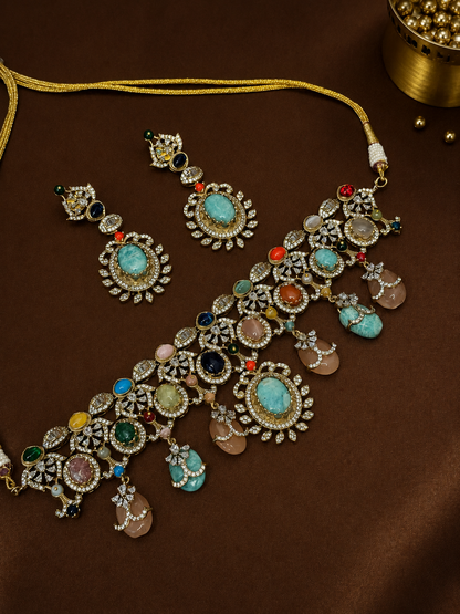 Rangika – Multicolour Heritage Choker Set.