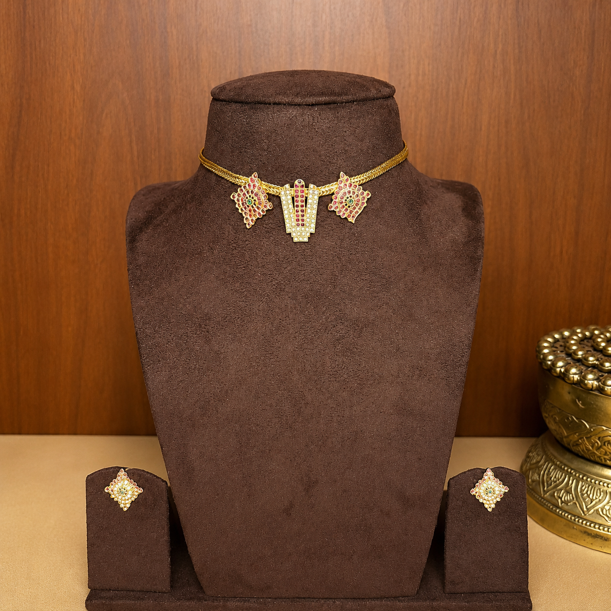Srinivasa Kanti – Namam Temple Choker Set.