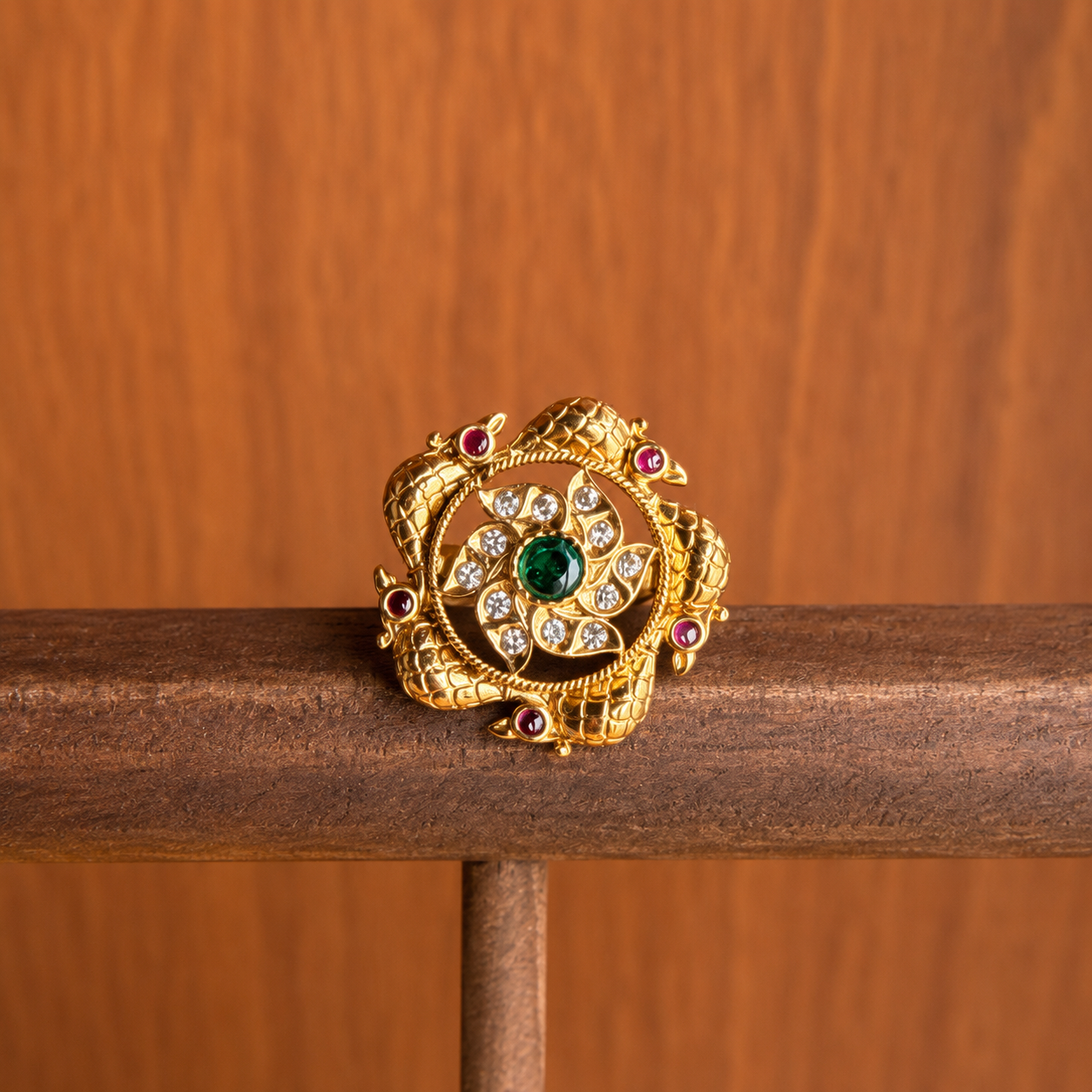 Pushpa Pakshi – Jadau Kundan Statement Ring.