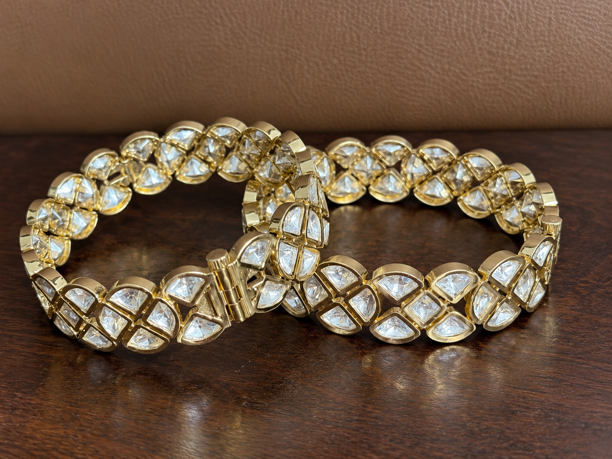 Taarini – Real Moissanite Polki Statement Kada
