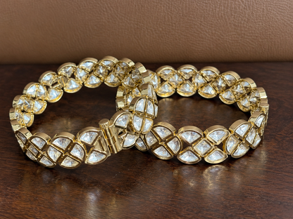Taarini – Real Moissanite Polki Statement Kada