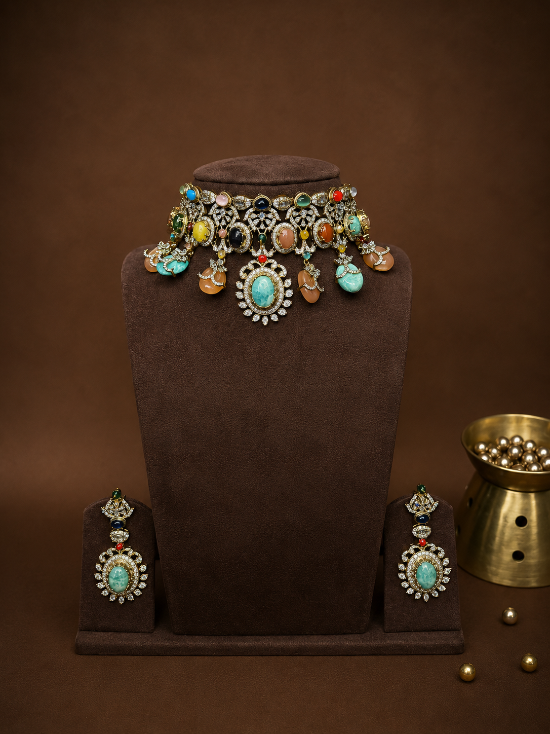 Rangika – Multicolour Heritage Choker Set.