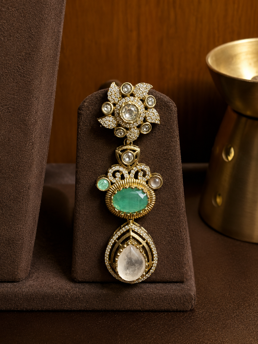 Urvashi Pastel Cabochon Heritage Necklace Set