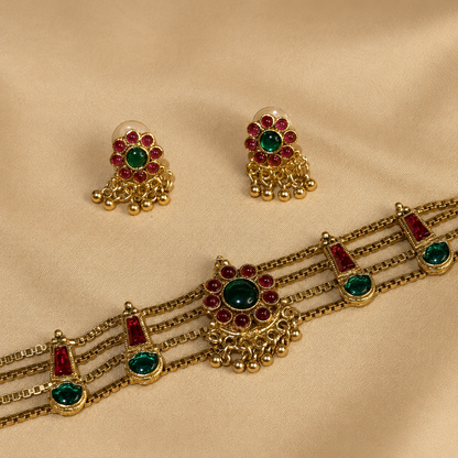 Rathna Kanti - Temple Kemp Choker Set.