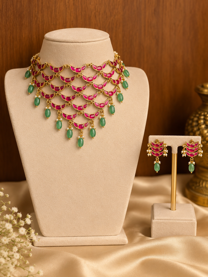 Chandrika – Original Jadau kundhan Heritage Choker Set