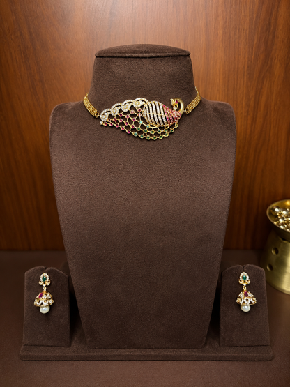 Mayurika Peacock Heritage Choker Set.