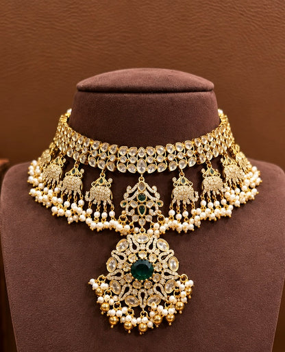 Karini – Victorian Real Polki Moissanite Necklace Set