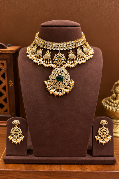 Karini – Victorian Real Polki Moissanite Necklace Set