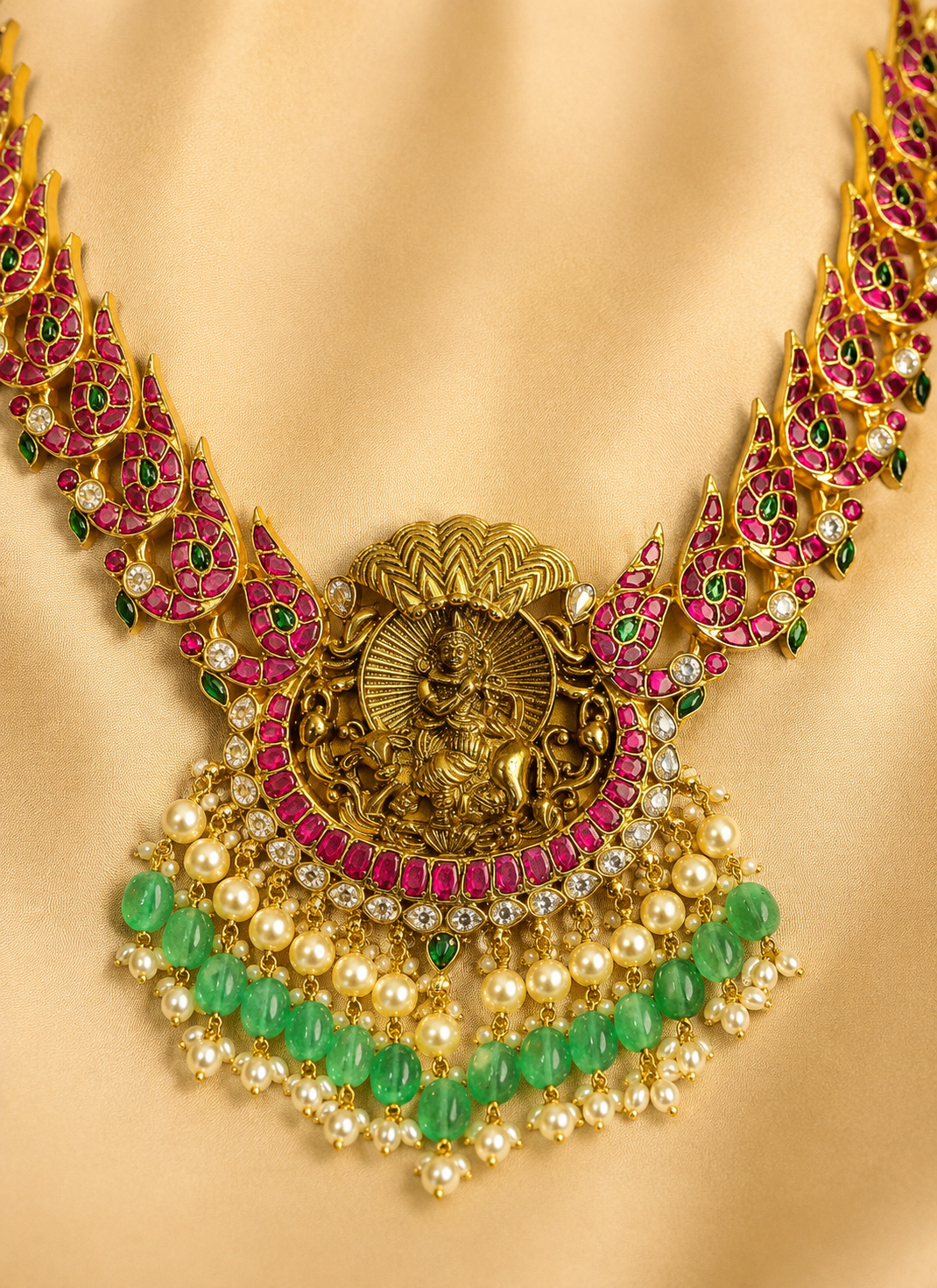 Krishna Kili Kantika - Statement Jadau kundan Necklace
