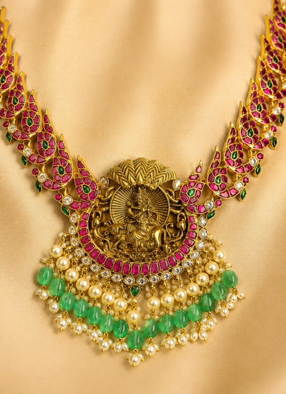 Krishna Kili Kantika - Statement Jadau kundan Necklace