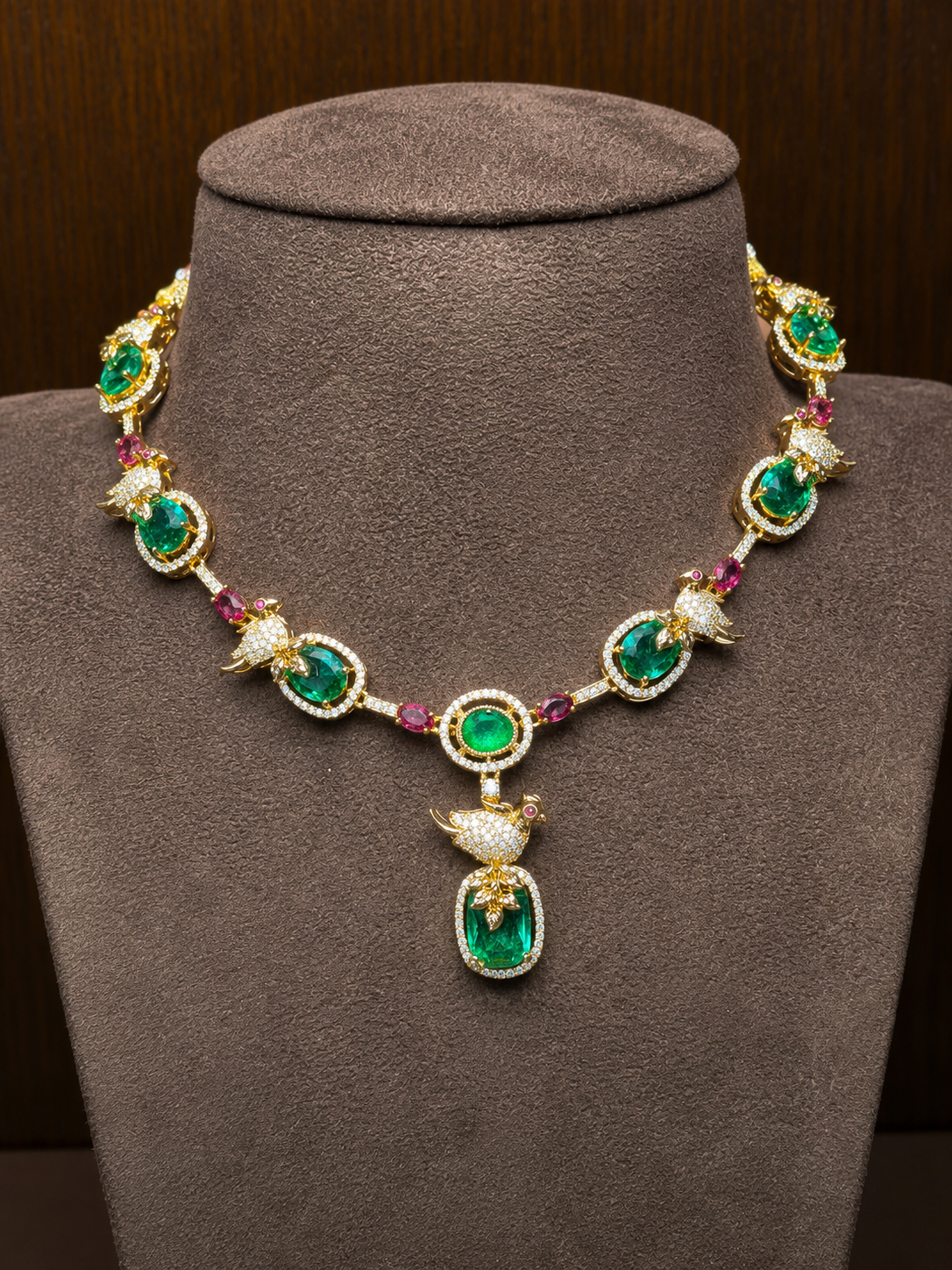 Shukarangi – Multicolour Heritage Parrot Necklace Set.