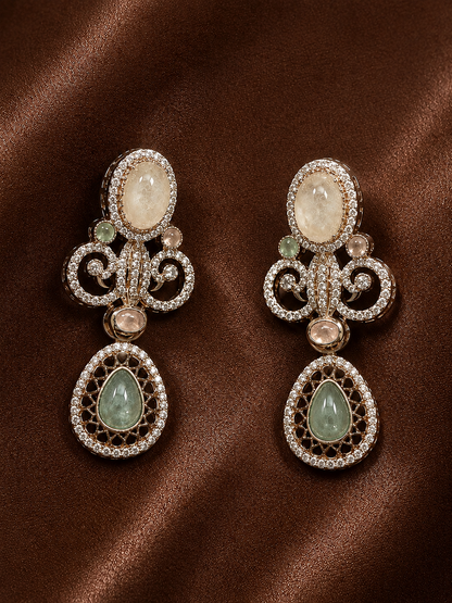 Mehranika Emerald Pendant Necklace Set