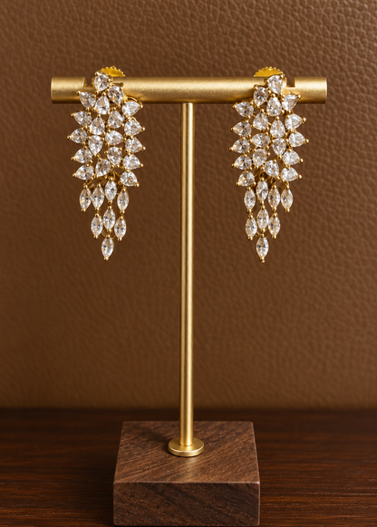 Ellara – Marquise Cascade Necklet with Earring Set
