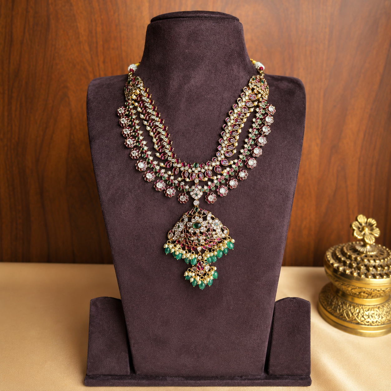 Mrunalini Dwimala – Original Jadau Kundan Two-Layer Necklace.