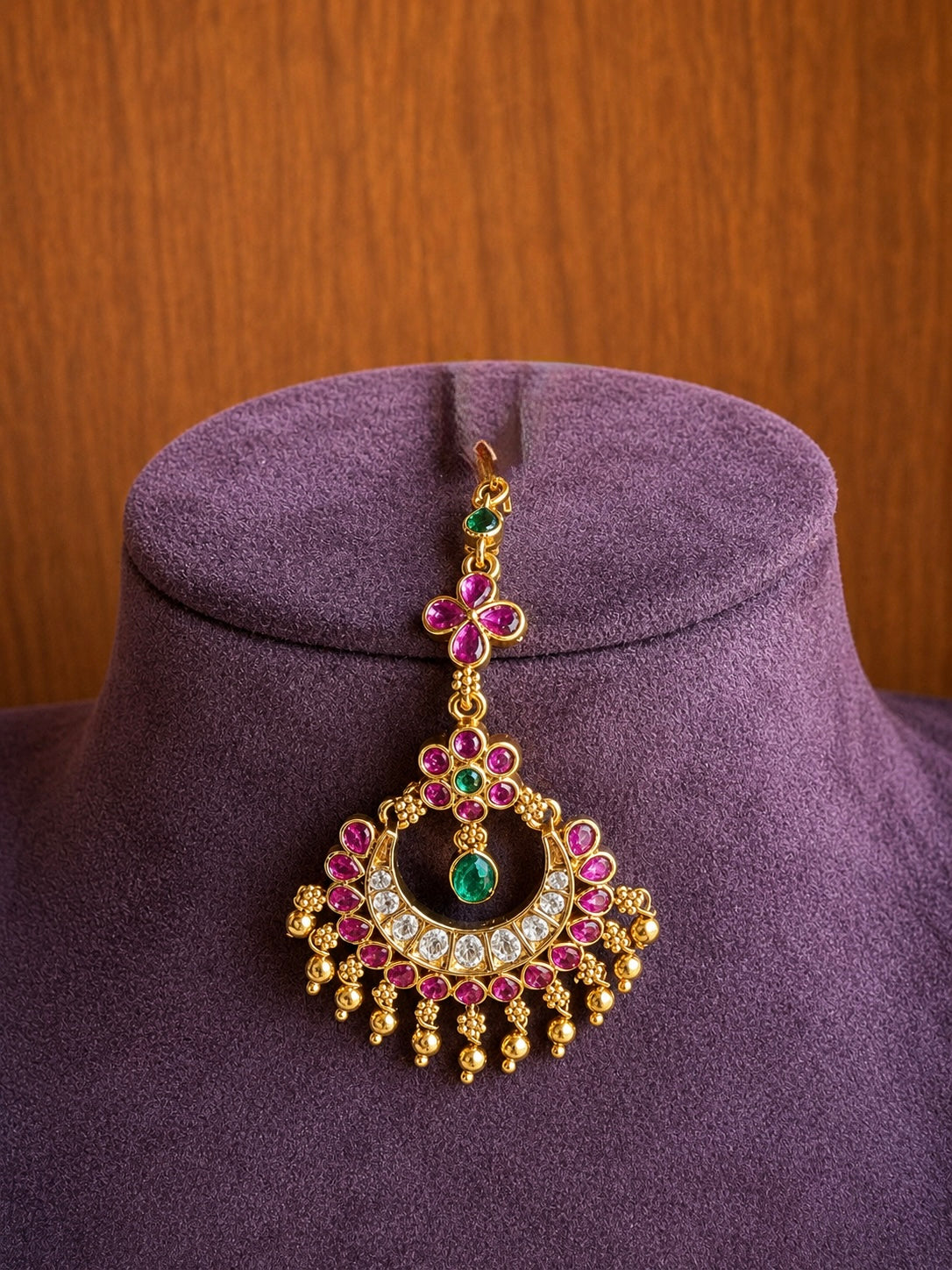 Chandbali – Original Jadau Kundan Maang Tika.