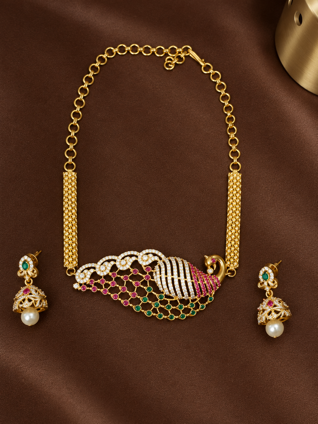 Mayurika Peacock Heritage Choker Set.