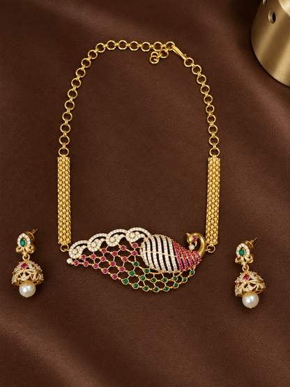 Mayurika Peacock Heritage Choker Set.