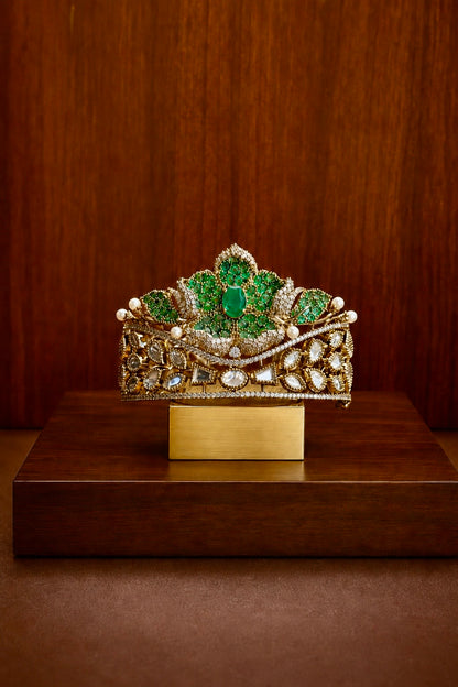 Harinnika Emerald Blossom Statement Cuff