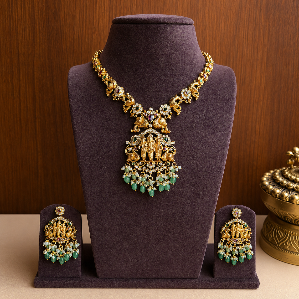 Sri Rama Vaibhava – Micro Gold Plated Necklace Set.