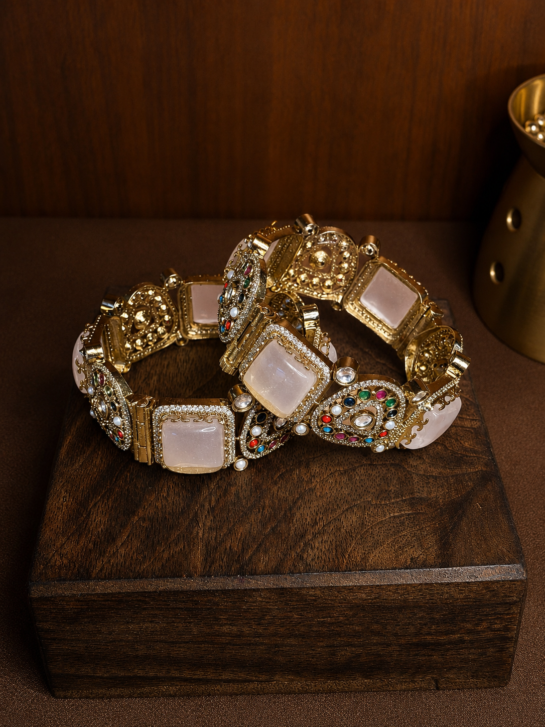 Chandrika – Moonstone Heritage Kada Bangle