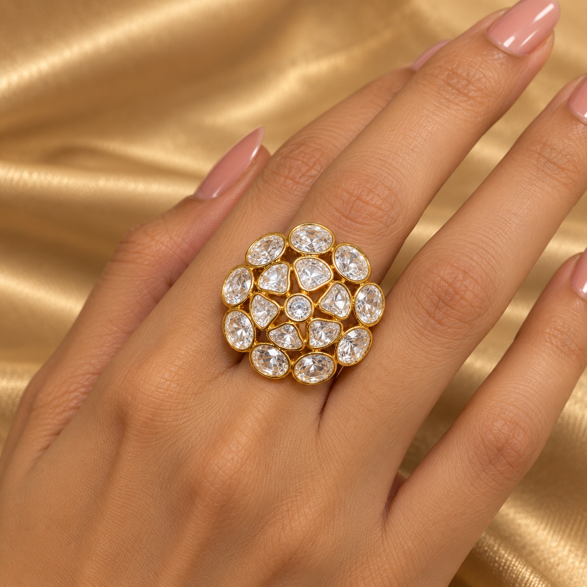 Mahira - Real Moissanite Statement Ring