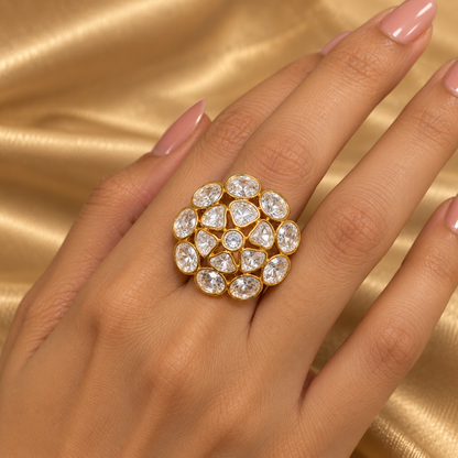 Mahira - Real Moissanite Statement Ring
