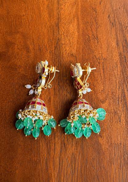 Kili Kundala - Jadau Kundan Parrot Jhumka