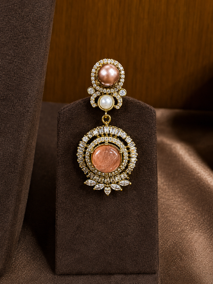 Ruhika Pastel Pearl Jewellery Set with Maang Tikka