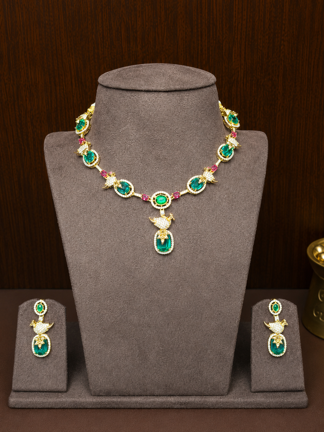 Shukarangi – Multicolour Heritage Parrot Necklace Set.