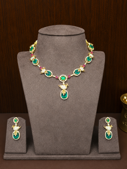 Shukarangi – Multicolour Heritage Parrot Necklace Set.