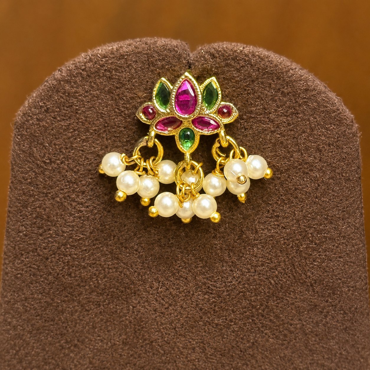 Kamal Tarang - Lotus Pearl Original Jadau Kundan Necklace Set.