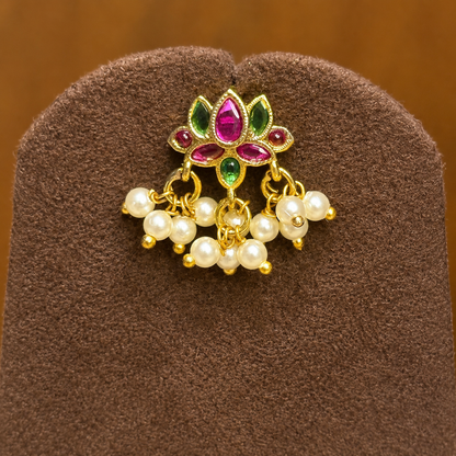 Kamal Tarang - Lotus Pearl Original Jadau Kundan Necklace Set.
