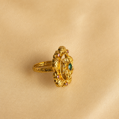 Pushpa Pakshi – Jadau Kundan Statement Ring.