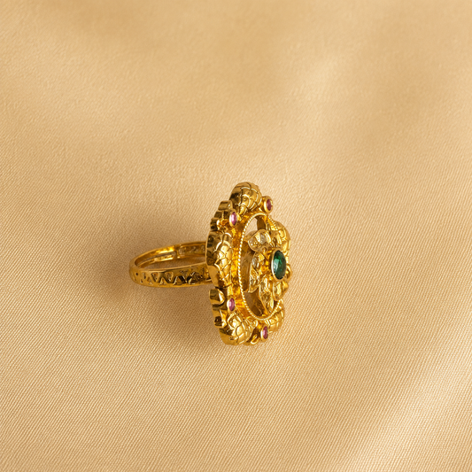 Pushpa Pakshi – Jadau Kundan Statement Ring.