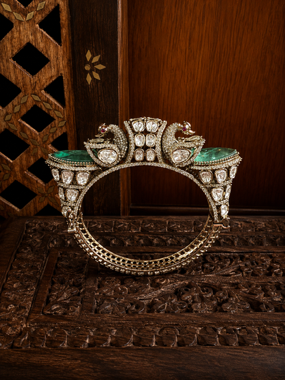 Mayurika Crown Emerald Statement Cuff