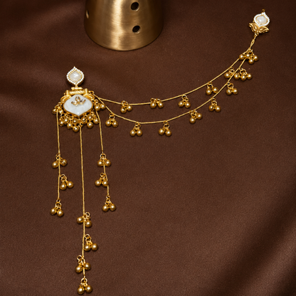 Mrunal Kashmiri Earrings with Ear Chain