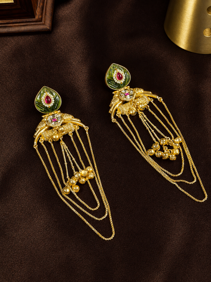 Haritarang Draped Chain Earrings